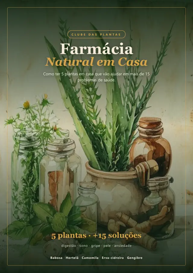 Capa do e-book Farmácia Natural em Casa