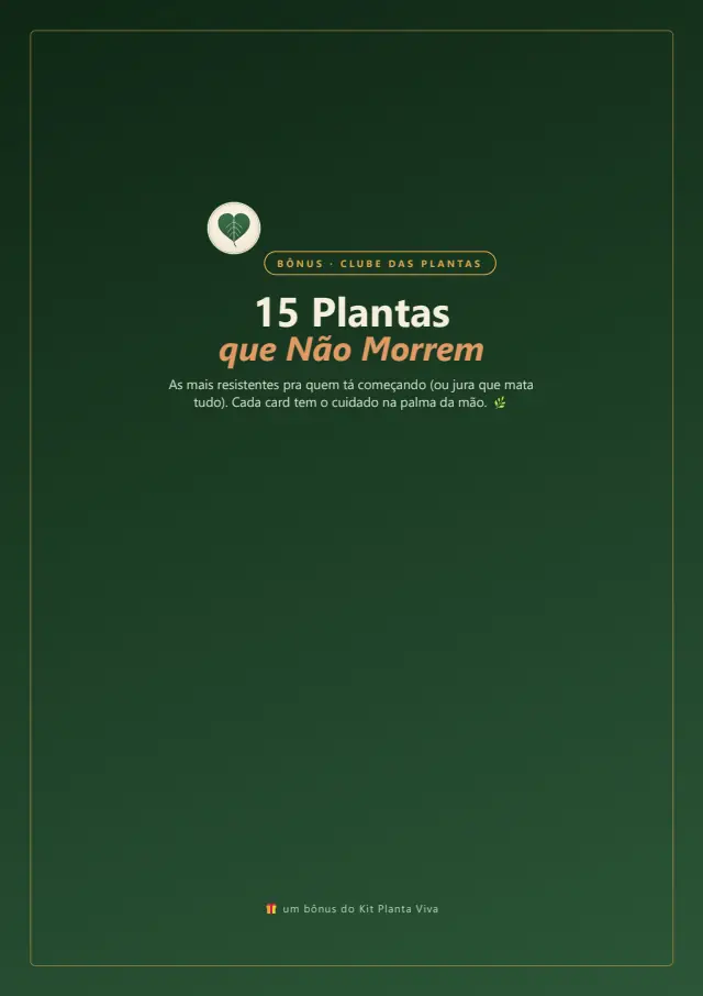 Capa do guia 15 Plantas que Não Morrem