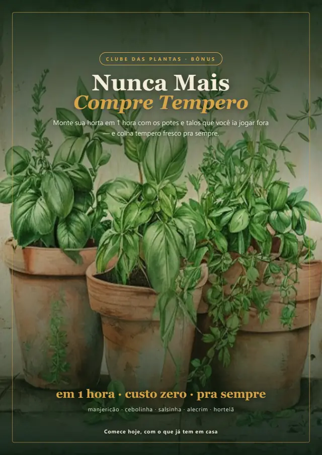 Capa do e-book Nunca Mais Compre Tempero
